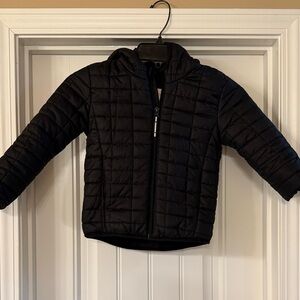 Kids Black Quilted Puffer Jacket